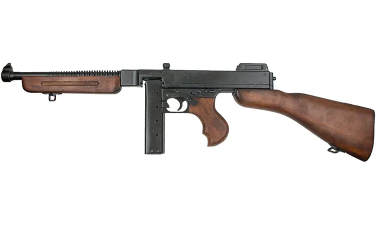 Iconic pieces like the M1 Garand, Thompson submachine gun, and M1911 pistol