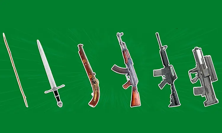 A detailed timeline of firearm evolution, showing how combat tech advanced over decades