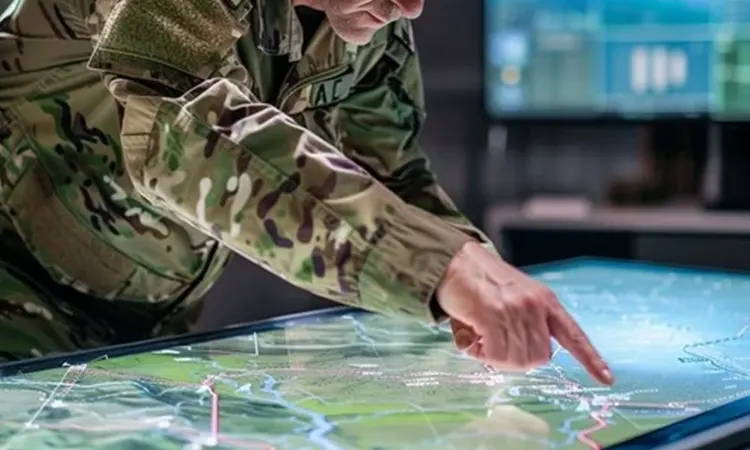 Use touchscreen maps to explore battlefield strategy